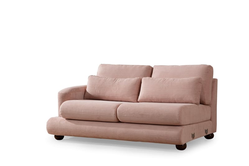 Soffa m. Divan Maddington 3-sits - Rosa - 3 sits soffa med divan - Divansoffa & schäslongsoffa