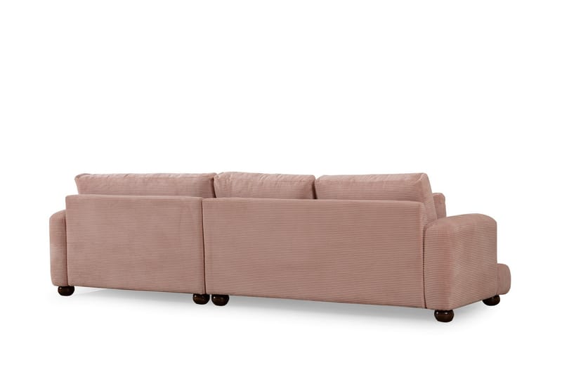 Soffa m. Divan Maddington 3-sits - Rosa - 3 sits soffa med divan - Divansoffa & schäslongsoffa