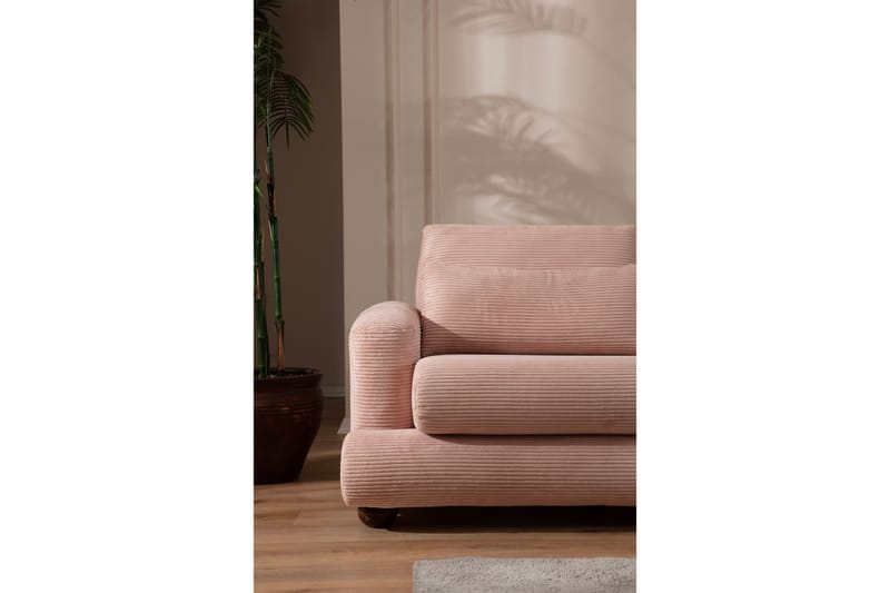 Soffa m. Divan Maddington 3-sits - Rosa - 3 sits soffa med divan - Divansoffa & schäslongsoffa