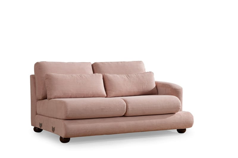 Soffa m. Divan Maddington 3-sits - Rosa - 3 sits soffa med divan - Divansoffa & schäslongsoffa