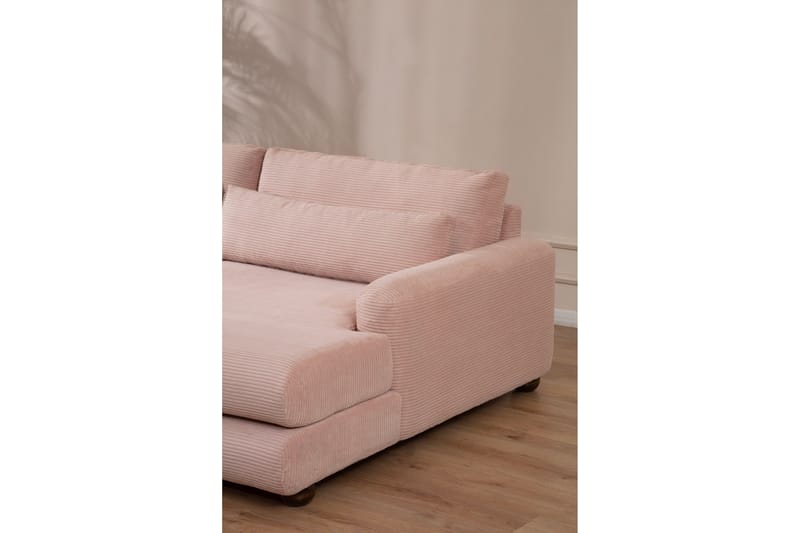 Relento Soffa m. Divan 3-sits - Rosa - Möbler - Soffa - Divansoffa & schäslongsoffa - 3 sits soffa med divan