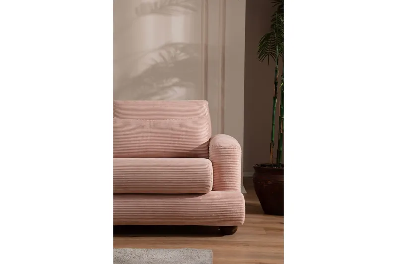Relento Soffa m. Divan 3-sits - Rosa - Möbler - Soffa - Divansoffa & schäslongsoffa - 3 sits soffa med divan