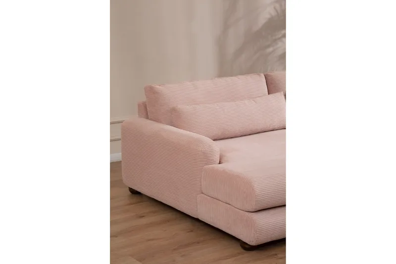 Relento Soffa m. Divan 3-sits - Rosa - Möbler - Soffa - Divansoffa & schäslongsoffa - 3 sits soffa med divan