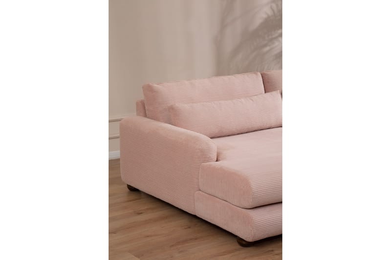 Relento Soffa m. Divan 3-sits - Rosa - Möbler - Soffa - Divansoffa & schäslongsoffa - 3 sits soffa med divan