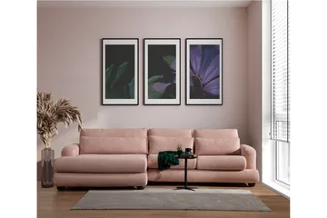 Relento Soffa m. Divan 3-sits - Rosa - Möbler - Soffa - Divansoffa & schäslongsoffa - 3 sits soffa med divan
