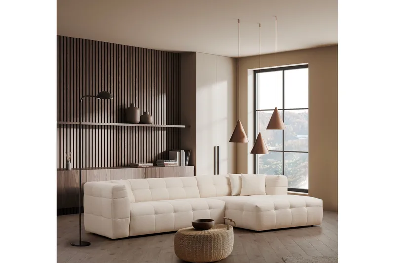 Octavian Soffa m. Divan 5-sits - Beige - Möbler - Soffa - Divansoffa & schäslongsoffa