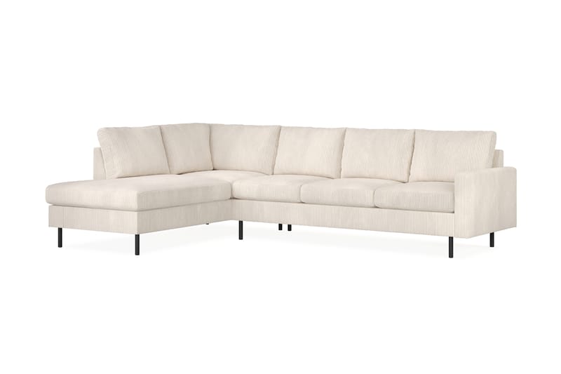 Peppe 4-sits Vänstervänd L-formad Schäslongsoffa i Manchester - Beige - Möbler - Soffa - Divansoffa & schäslongsoffa - 4 sits soffa med divan