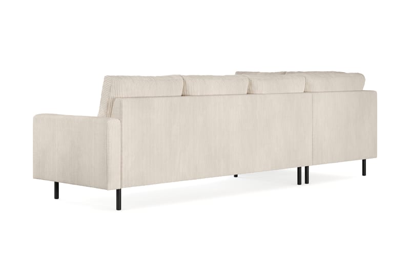 Peppe 4-sits Vänstervänd L-formad Schäslongsoffa i Manchester - Beige - Möbler - Soffa - Divansoffa & schäslongsoffa - 4 sits soffa med divan