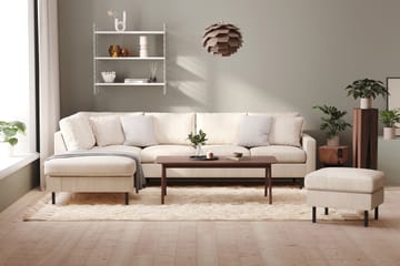 Peppe 4-sits Vänstervänd L-formad Schäslongsoffa i Manchester - Beige - Möbler - Soffa - Divansoffa & schäslongsoffa - 4 sits soffa med divan