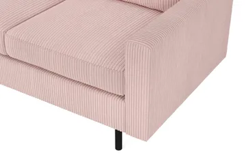 Peppe 4-sits Vänstervänd L-formad Schäslongsoffa i Manchester - Rosa - Möbler - Soffa - Divansoffa & schäslongsoffa - 4 sits soffa med divan