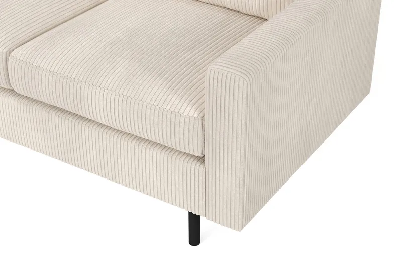 Peppe 4-sits Vänstervänd L-formad Schäslongsoffa i Manchester - Beige - Möbler - Soffa - Divansoffa & schäslongsoffa - 4 sits soffa med divan