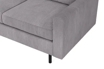 Peppe 4-sits Vänstervänd L-formad Schäslongsoffa i Manchester - Mörkgrå - Möbler - Soffa - Divansoffa & schäslongsoffa - 4 sits soffa med divan