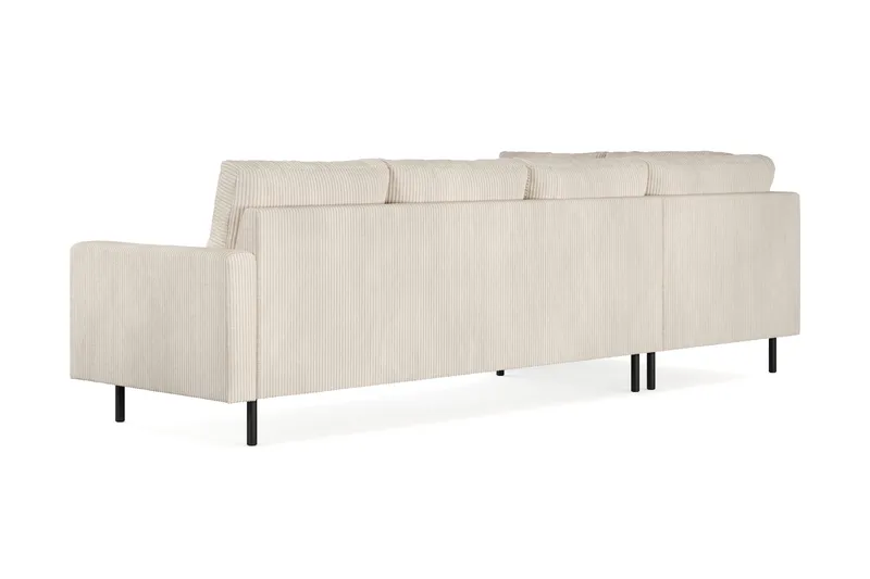 Peppe 4-sits Vänstervänd L-formad Schäslongsoffa i Manchester - Beige - Möbler - Soffa - Divansoffa & schäslongsoffa - 4 sits soffa med divan