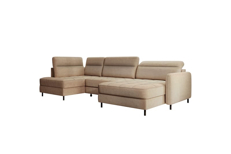 Soffa med Divan och Schäslong Berrto 5-sits - Beige - Möbler - Soffa - U-soffa
