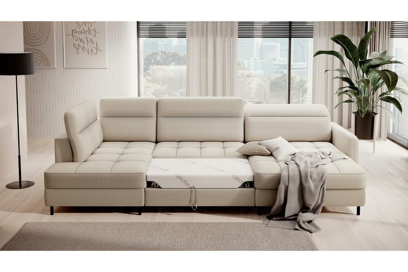 Soffa med Divan och Schäslong Berrto 5-sits - Beige - Möbler - Soffa - U-soffa