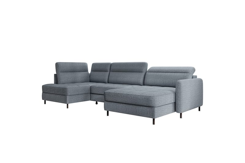 Soffa med Divan och Schäslong Berrto 5-sits - Grå - Möbler - Soffa - U-soffa