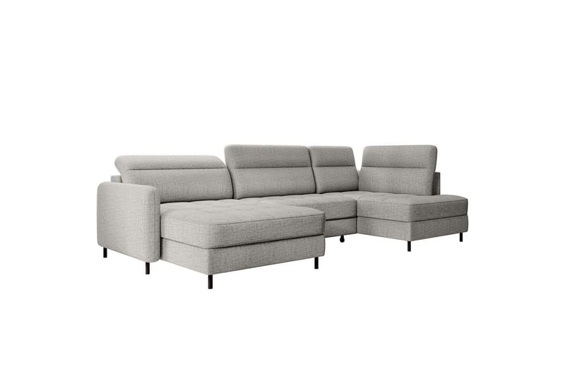 Soffa med Divan och Schäslong Berrto 5-sits - Grå - Möbler - Soffa - U-soffa