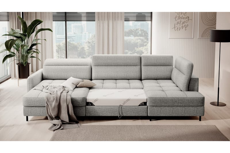 Soffa med Divan och Schäslong Berrto 5-sits - Grå - Möbler - Soffa - U-soffa