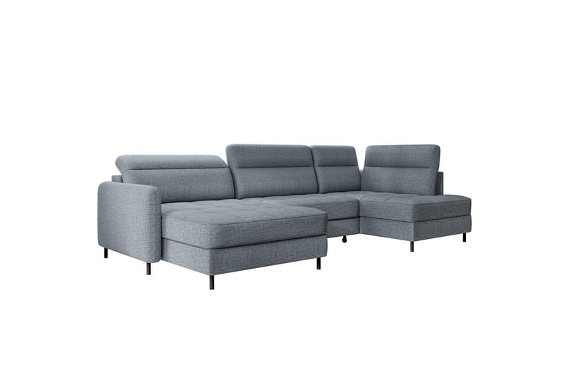 Soffa med Divan och Schäslong Berrto 5-sits - Grå - Möbler - Soffa - U-soffa