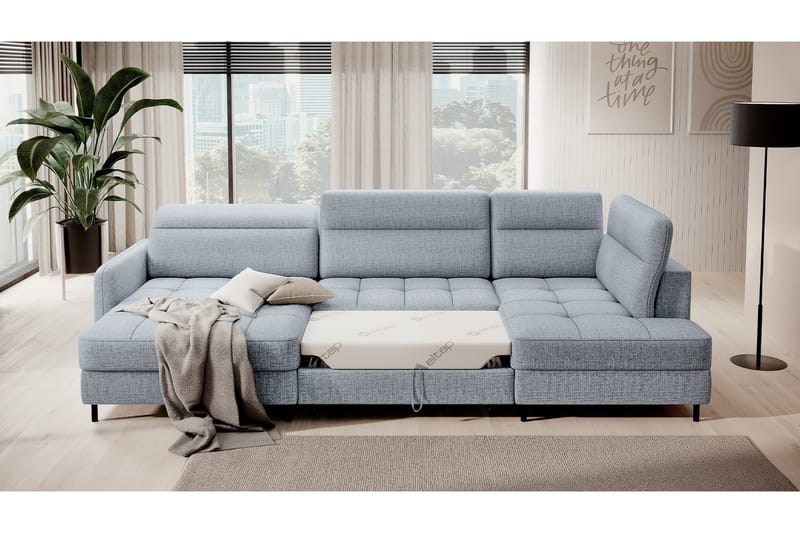 Soffa med Divan och Schäslong Berrto 5-sits - Grå - Möbler - Soffa - U-soffa