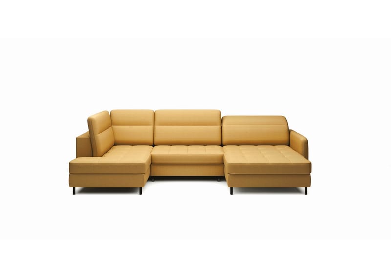 Soffa med Divan och Schäslong Berrto 5-sits - Guld - Möbler - Soffa - U-soffa