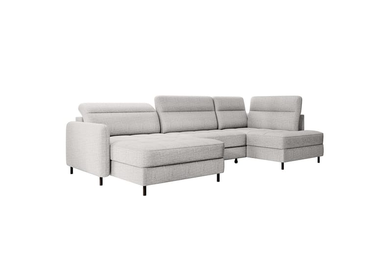 Soffa med Divan och Schäslong Berrto 5-sits - Ljusgrå - Möbler - Soffa - U-soffa
