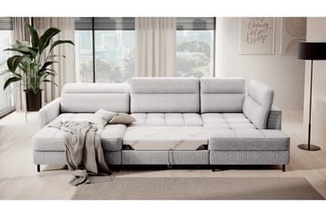 Soffa med Divan och Schäslong Berrto 5-sits - Ljusgrå - Möbler - Soffa - U-soffa