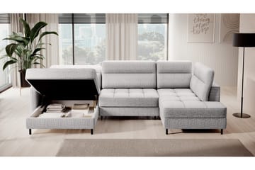 Soffa med Divan och Schäslong Berrto 5-sits - Ljusgrå - Möbler - Soffa - U-soffa