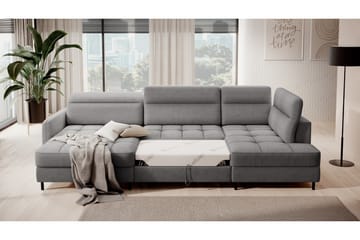 Soffa med Divan och Schäslong Berrto 5-sits - Ljusgrå - Möbler - Soffa - U-soffa