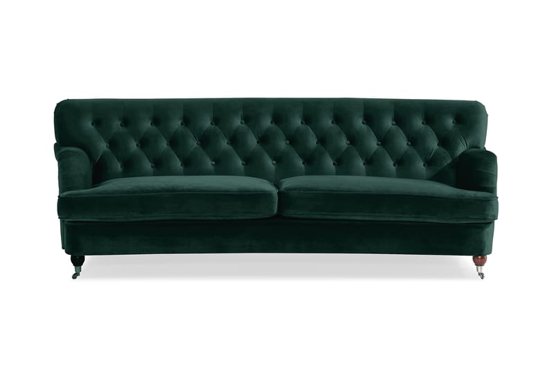 Soffa New Castle Sammet - 3 sits soffa - Howardsoffa - Sammetssoffa