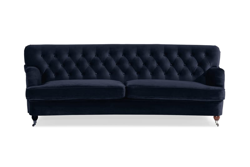 Soffa New Castle Sammet - 3 sits soffa - Howardsoffa - Sammetssoffa