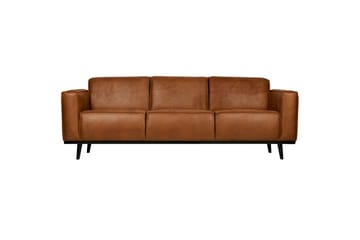 Soffa Statement 3-sits - Cognac, 35% Läder / 65% Pes - Möbler - Soffa - Skinnsoffa