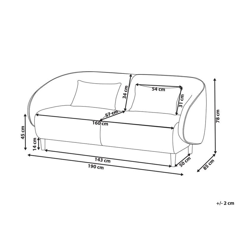 Soffa Umea - Beige, ljust trä - Möbler - Soffa - 3 sits soffa