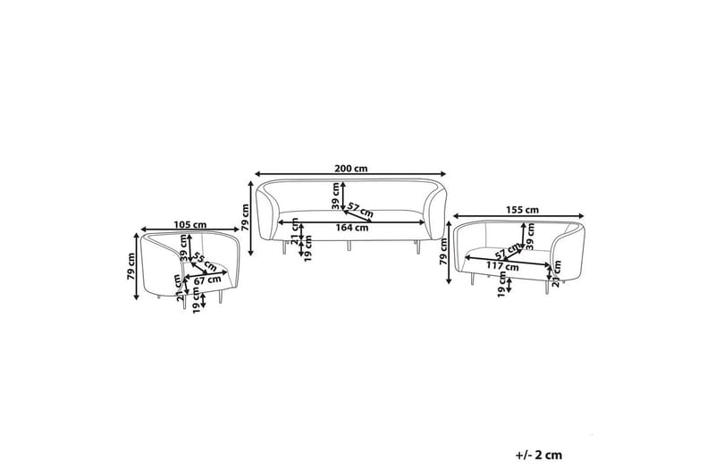 6-sits Soffgrupp Loen Vit - Vit - Möbler - Soffa - Soffgrupp