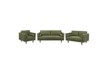 6-sits Soffgrupp Nurmo Grönt/mörkt trä - Grönt/mörkt trä - Möbler - Soffa - Soffgrupp