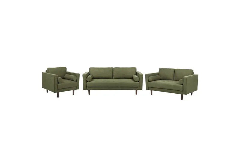 6-sits Soffgrupp Nurmo Grönt/mörkt trä - Grönt/mörkt trä - Möbler - Soffa - Soffgrupp