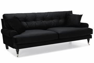 Andrew 3-sits Sammetssoffa - Svart - Möbler - Soffa - Soffgrupp - Howard soffgrupp