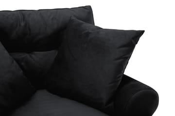 Andrew 3-sits Sammetssoffa - Svart - Möbler - Soffa - Soffgrupp - Howard soffgrupp