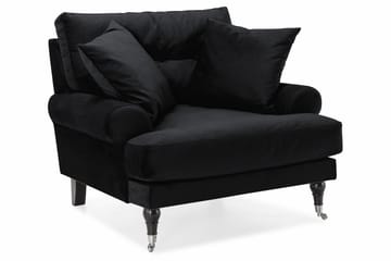 Andrew 3-sits Sammetssoffa - Svart - Möbler - Soffa - Soffgrupp - Howard soffgrupp