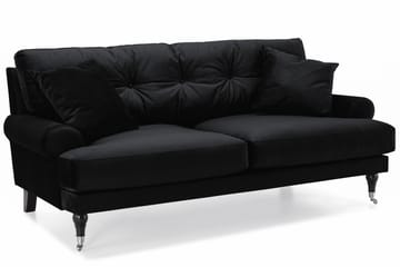 Andrew 3-sits Sammetssoffa - Svart - Möbler - Soffa - Soffgrupp - Howard soffgrupp