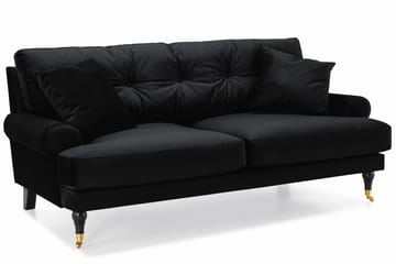 Andrew 3-sits Sammetssoffa - Svart - Möbler - Soffa - Soffgrupp - Howard soffgrupp