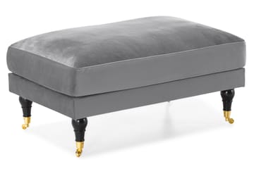 Andrew Howard 2-sits Soffgrupp med Fotpall och Hjul i Sammet - Grå - Möbler - Soffa - Soffgrupp - Howard soffgrupp
