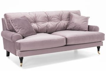 Andrew Soffgrupp 2-sits Soffa + Fåtölj + Fotpall i Sammet - Lila - Möbler - Soffa - Soffgrupp - Howard soffgrupp