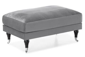 Andrew Soffgrupp 2-sits Soffa + Fåtölj + Fotpall i Sammet - Ljusgrå - Möbler - Soffa - Soffgrupp - Howard soffgrupp