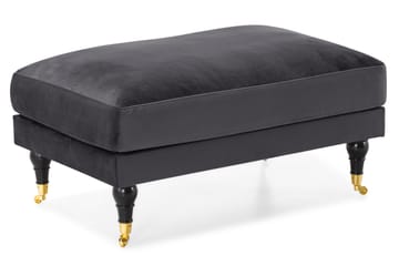 Andrew Soffgrupp 2-sits Soffa + Fåtölj + Fotpall i Sammet - Mörkgrå - Möbler - Soffa - Soffgrupp - Howard soffgrupp