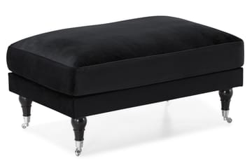 Andrew Soffgrupp 2-sits Soffa + Fåtölj + Fotpall i Sammet - Svart - Möbler - Soffa - Soffgrupp - Howard soffgrupp