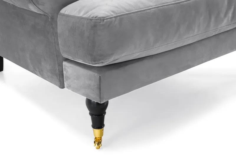 Andrew Soffgrupp 3+1 Sammet - Ljusgrå - Möbler - Soffa - Soffgrupp - Howard soffgrupp