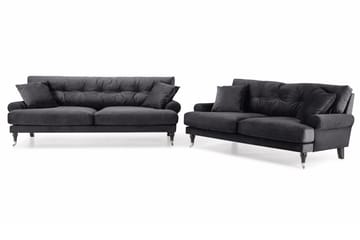 Andrew Soffgrupp 3+2 Sammet - Mörkgrå - Möbler - Soffa - Soffgrupp - Howard soffgrupp