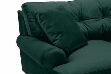 Andrew Soffgrupp 3-sits + 2-sits Soffa + Fåtölj + Fotpall i Sammet - Grön - Möbler - Soffa - Soffgrupp - Howard soffgrupp
