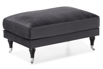 Andrew Soffgrupp 3-sits + 2-sits Soffa + Fåtölj + Fotpall i Sammet - Mörkgrå - Möbler - Soffa - Soffgrupp - Howard soffgrupp